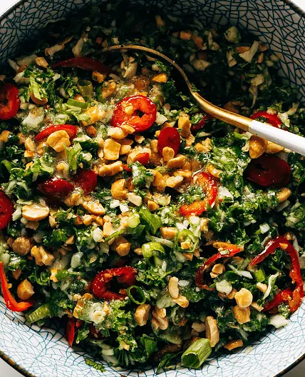 Roasted Peanut Kale Crunch Salad