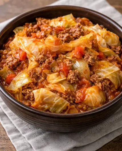 Slow Cooker Unstuffed Cabbage Rolls