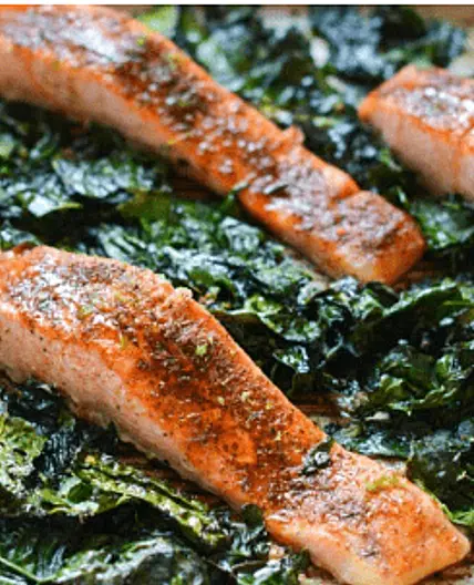 Once Upon a Chef: Spiced Salmon with Broccolini, Tomato & Onion