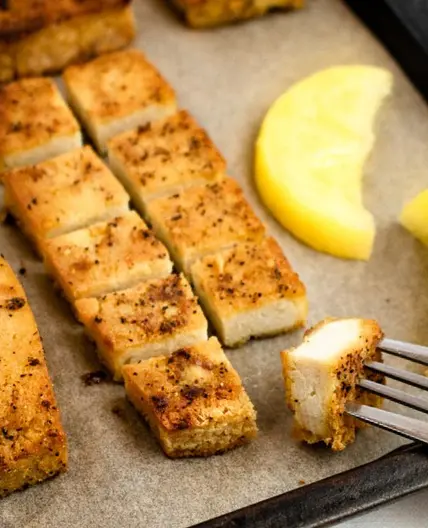 Lemon Pepper Tofu Cutlets