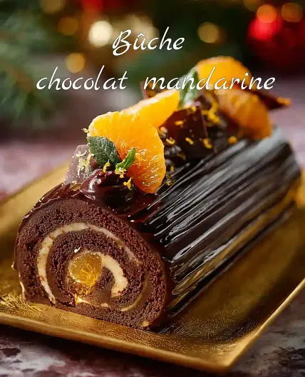 Bûche chocolat mandarine