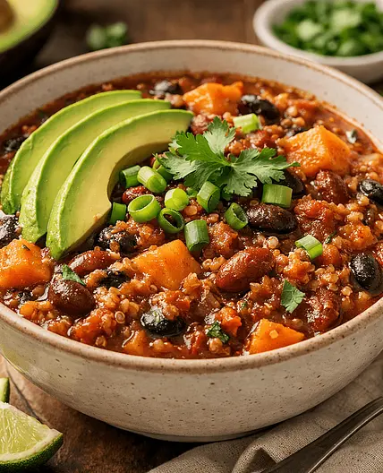 Slow-Cooker Quinoa & Sweet Potato Chili