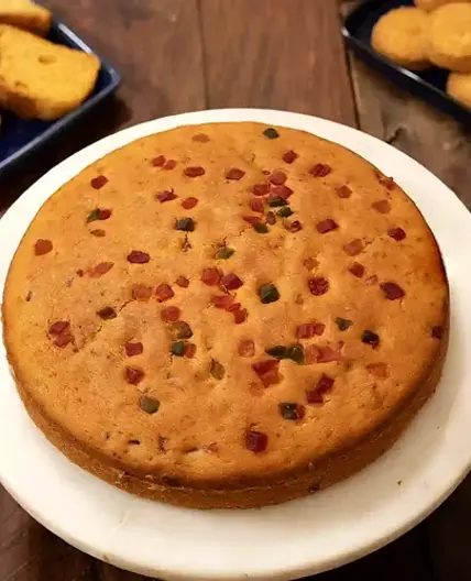 Eggless tutti frutti cake