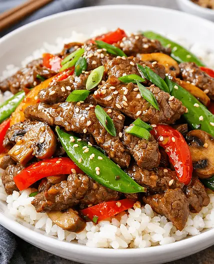 Ginger-Garlic Beef Stir-Fry with Veggies