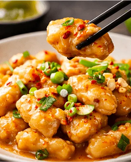 White Bean Dumplings with Peanut–Soy Sauce