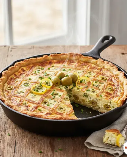 Dirty Martini Potato Crust Quiche Recipe | Sharp Blades UK