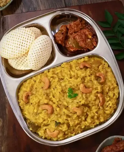 Mango Pickle Dal Rice