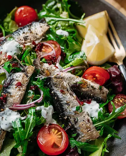 Green Salad with Sardines Recipe