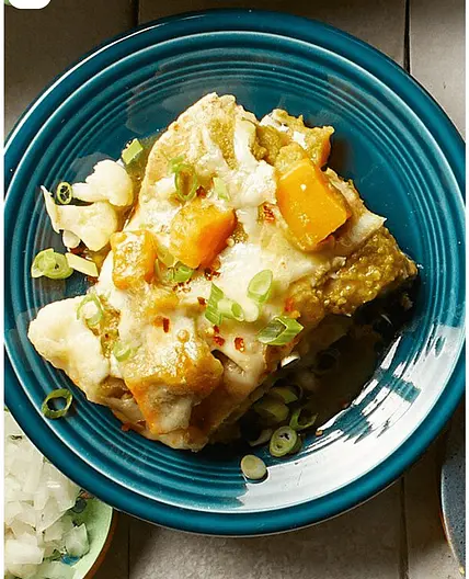 Butternut Squash & Cauliflower Enchiladas