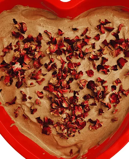 Mocha Cold Brew Tiramisu with Rose Petals