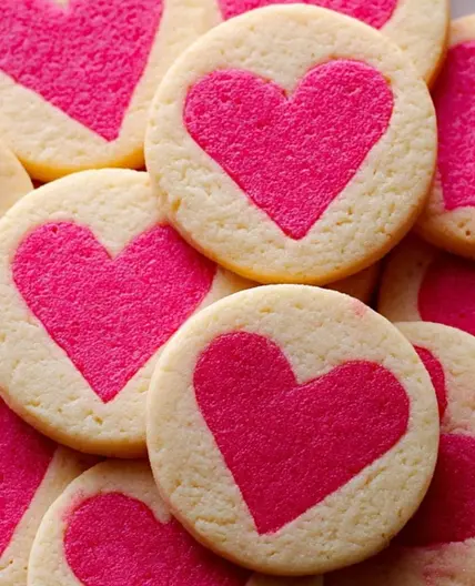 Slice and Bake Heart Cookies