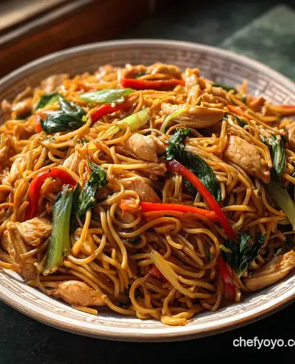 Chicken Chow Mein with Velvety Chicken
