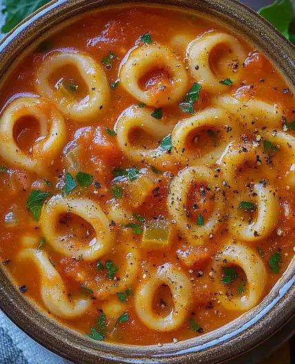 Tomato Tortellini Soup Easy Cozy Dinner Recipe