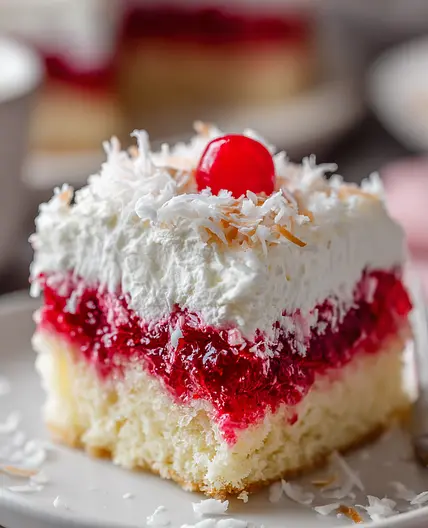 Raspberry Zinger Poke Cake