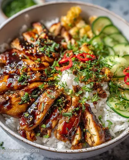 Teriyaki Chicken Bowl with Mahogany Glaze