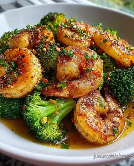 Honey Garlic Shrimp and Broccoli Stir Fry