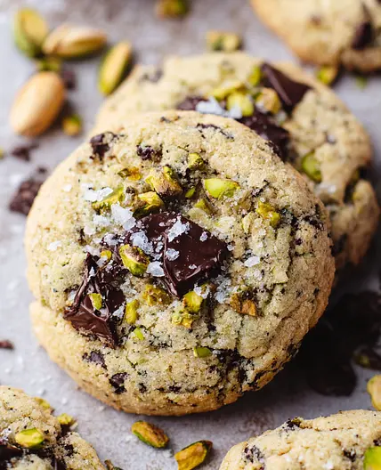 Pistachio Chocolate Chip Cookies Recipe