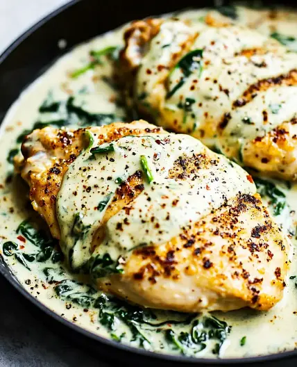 Creamy Spinach Chicken Recipe Easy Weeknight Dinner