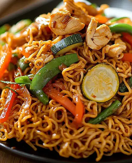 Chicken Vegetable Ramen Noodles Easy Weeknight Dinner