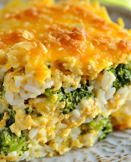 Cheesy Chicken Broccoli and Rice Casserole Easy Weeknight Dinner