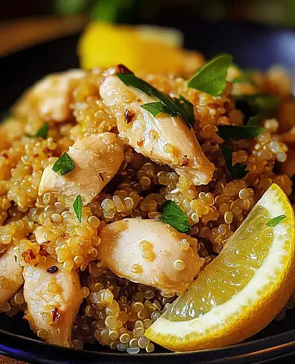 Garlic Lemon Chicken Quinoa Easy Weeknight Dinner