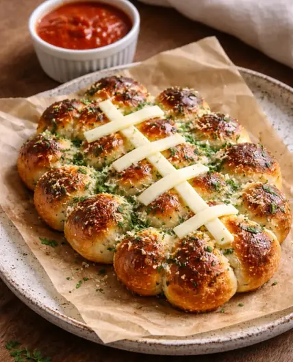 Cheesy Stuffed Garlic Bread Rolls
