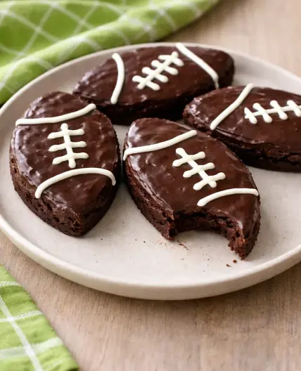 Fudgy Football Brownies