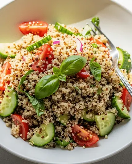 Salade de quinoa sans FODMAP fraîche et légère