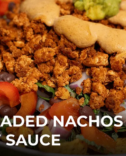 Tofu-Loaded Nachos with Cashew Sauce