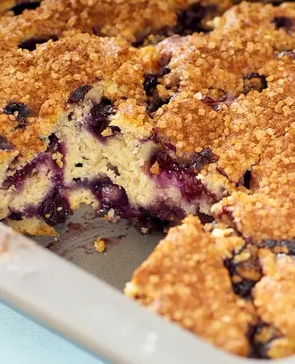 Best Ever Blueberry Coffee Cake (Low Fat)