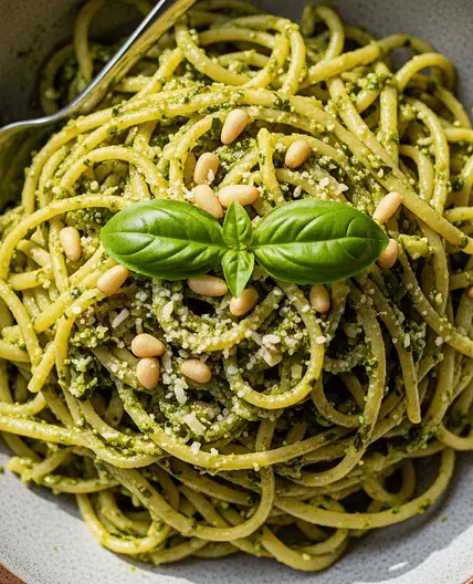 Pâtes au pesto sans FODMAP