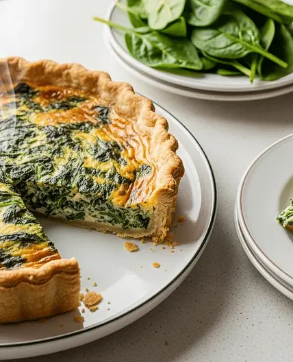 Quiche aux épinards sans FODMAP
