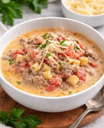 Creamy Parmesan Italian Sausage Soup