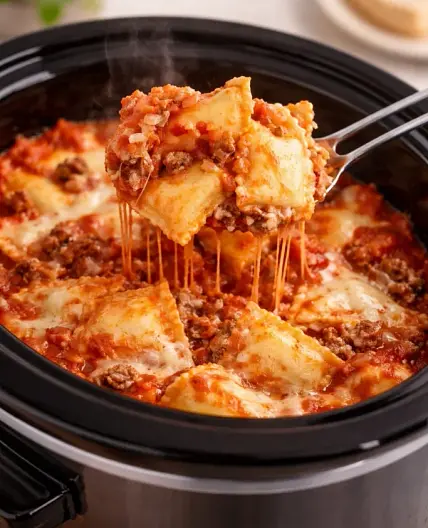 Crockpot Lasagna with Ravioli