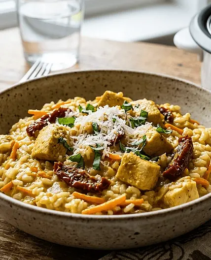 Creamy Chicken Curry Risotto (Rice Cooker Method)