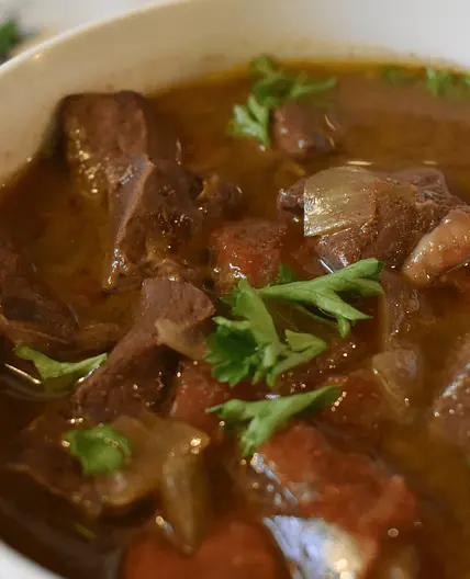 Spiced Beef Heart Stew