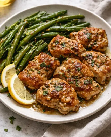 Lemon Garlic Butter Chicken Thighs