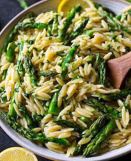 Lemon Asparagus Orzo Recipe