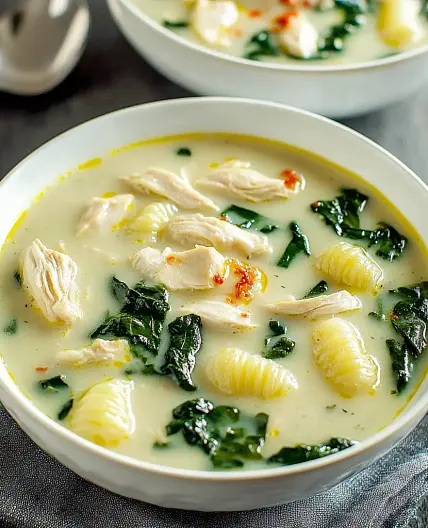Copycat Olive Garden Chicken Gnocchi Soup Easy Cozy Dinner