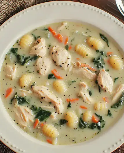 Olive Garden Style Chicken and Gnocchi Soup Easy Weeknight Dinner