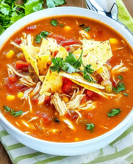 Crock Pot Chicken Tortilla Soup Easy Cozy Weeknight Dinner