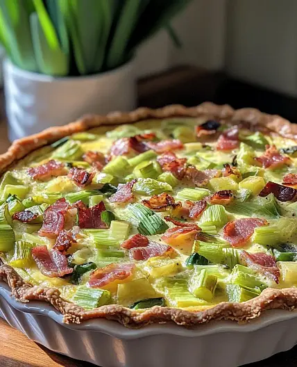 Easter Quiche with Bacon and Leeks
