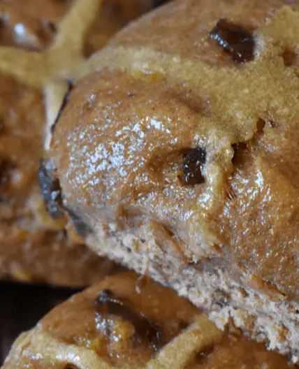 Sourdough Hot Cross Buns with Fresh Milled Flour