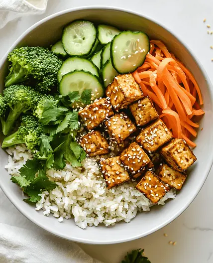 Ginger Sesame Tofu Power Bowl — Chompions