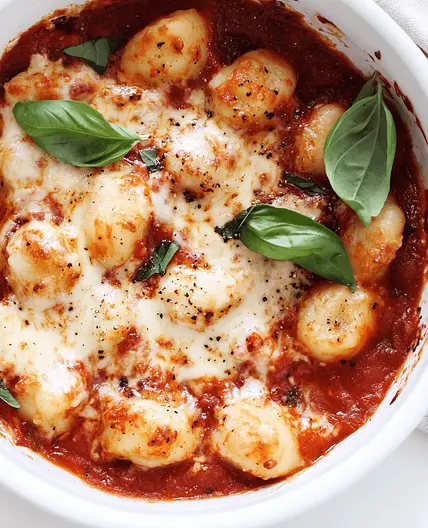 Baked Gnocchi with Marinara & Mozzarella — Chompions