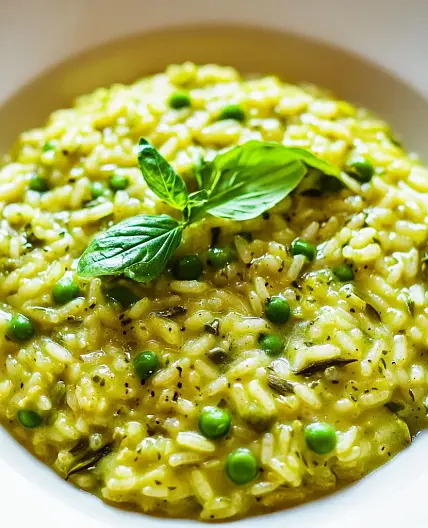 Spring Risotto with Asparagus and Peas Easy Weeknight Dinner