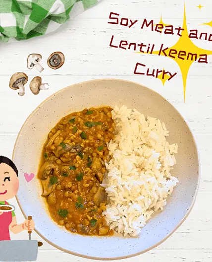 Soy Meat and Lentil Keema Curry