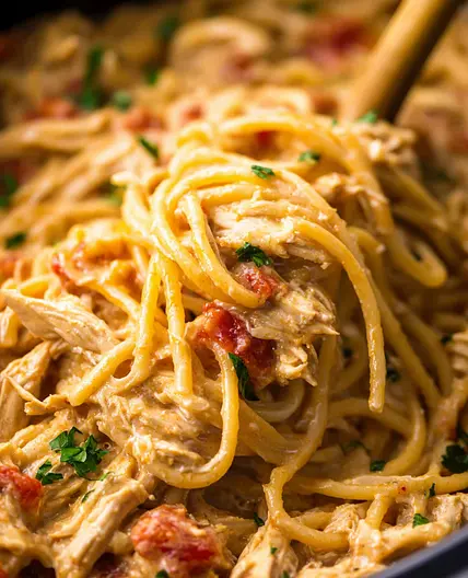 Slow Cooker Chicken Spaghetti Recipe