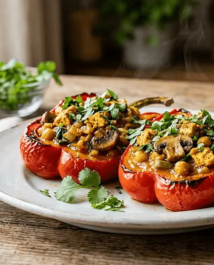 Paneer-Stuffed Peppers