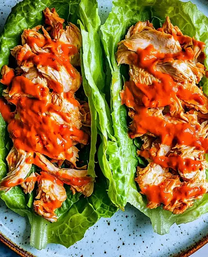 Buffalo Chicken Lettuce Wraps Easy Fresh Weeknight Dinner